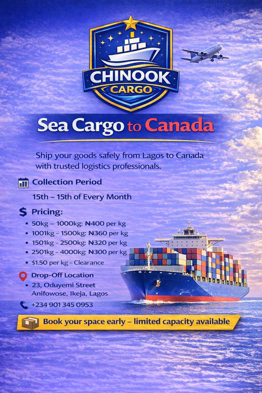 Sea cargo to Canada flyer